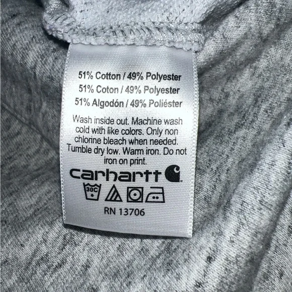 Carhartt Gray & Pink trim Hooded infant Footie - Picture 7 of 7